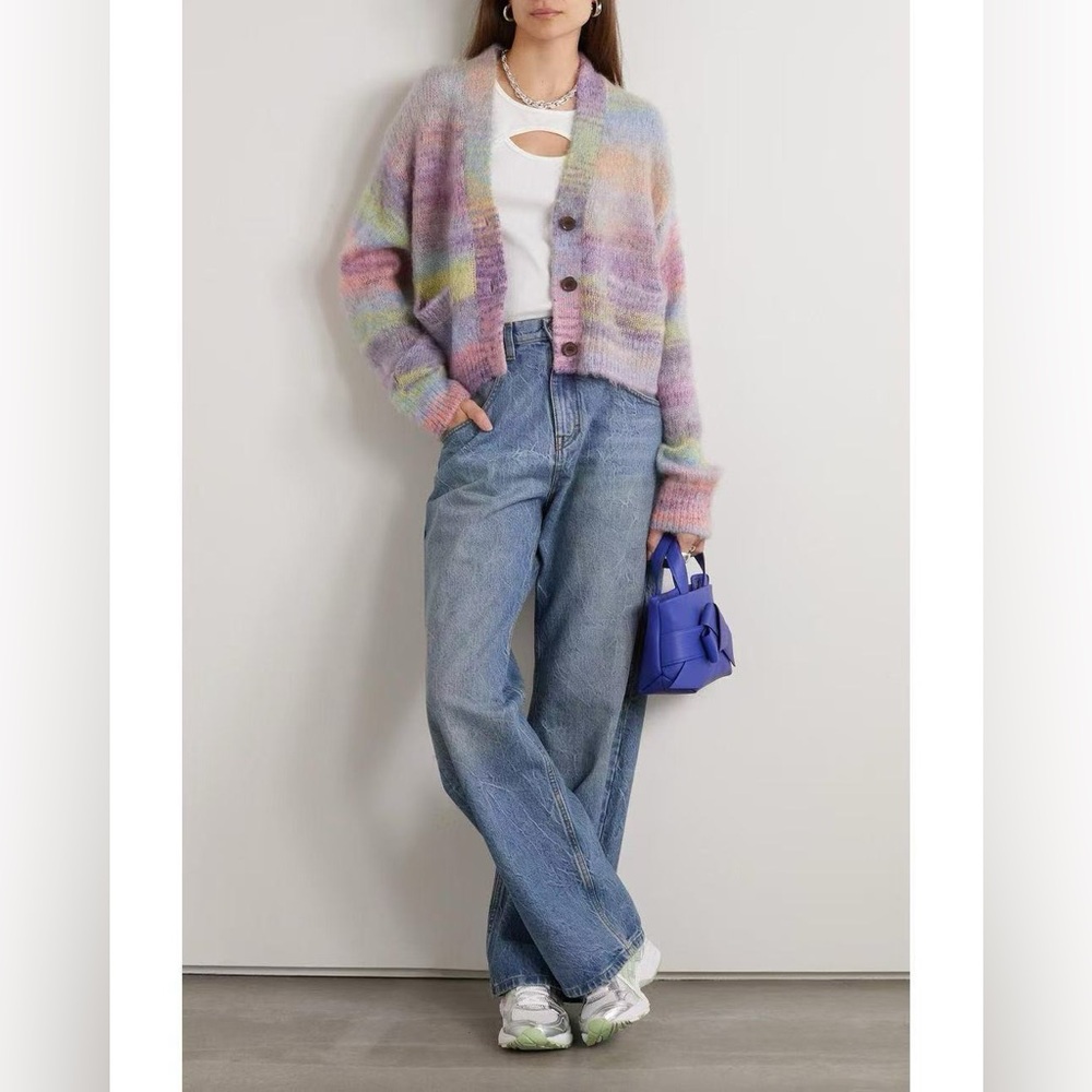 NWT $450 Re/done’90s Cropped Oversized Cardigan